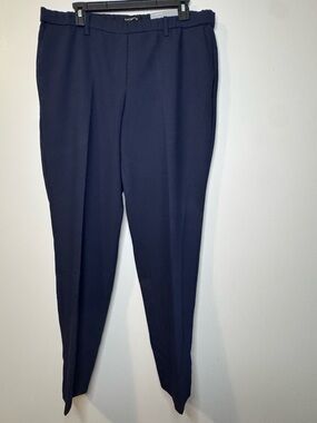 NWT Talbots Women's Navy Blue Polyester Blend Cambridge Pant Size 14W